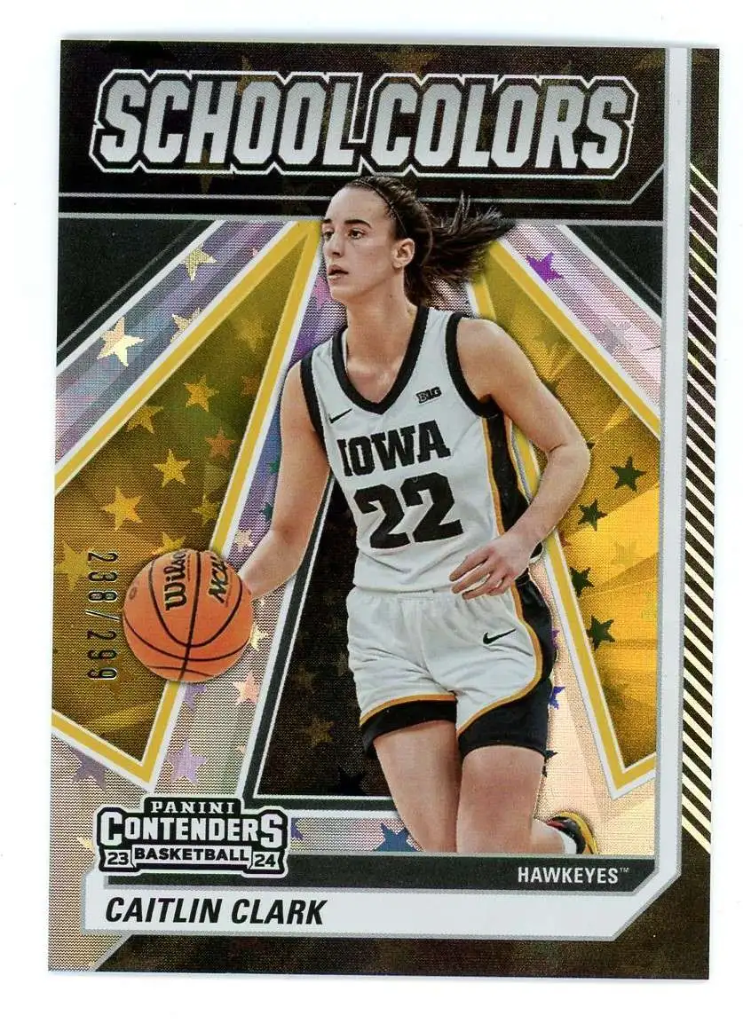 NCAA 2024 Panini Caitlin Clark Collection 238/299 Pointed Stars Caitlin Clark SC2