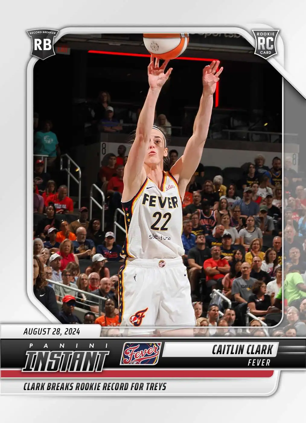 WNBA Indiana Fever 2024 Instant Basketball Caitlin Clark #186 [Rookie, Breaks Rookie Record For Treys]
