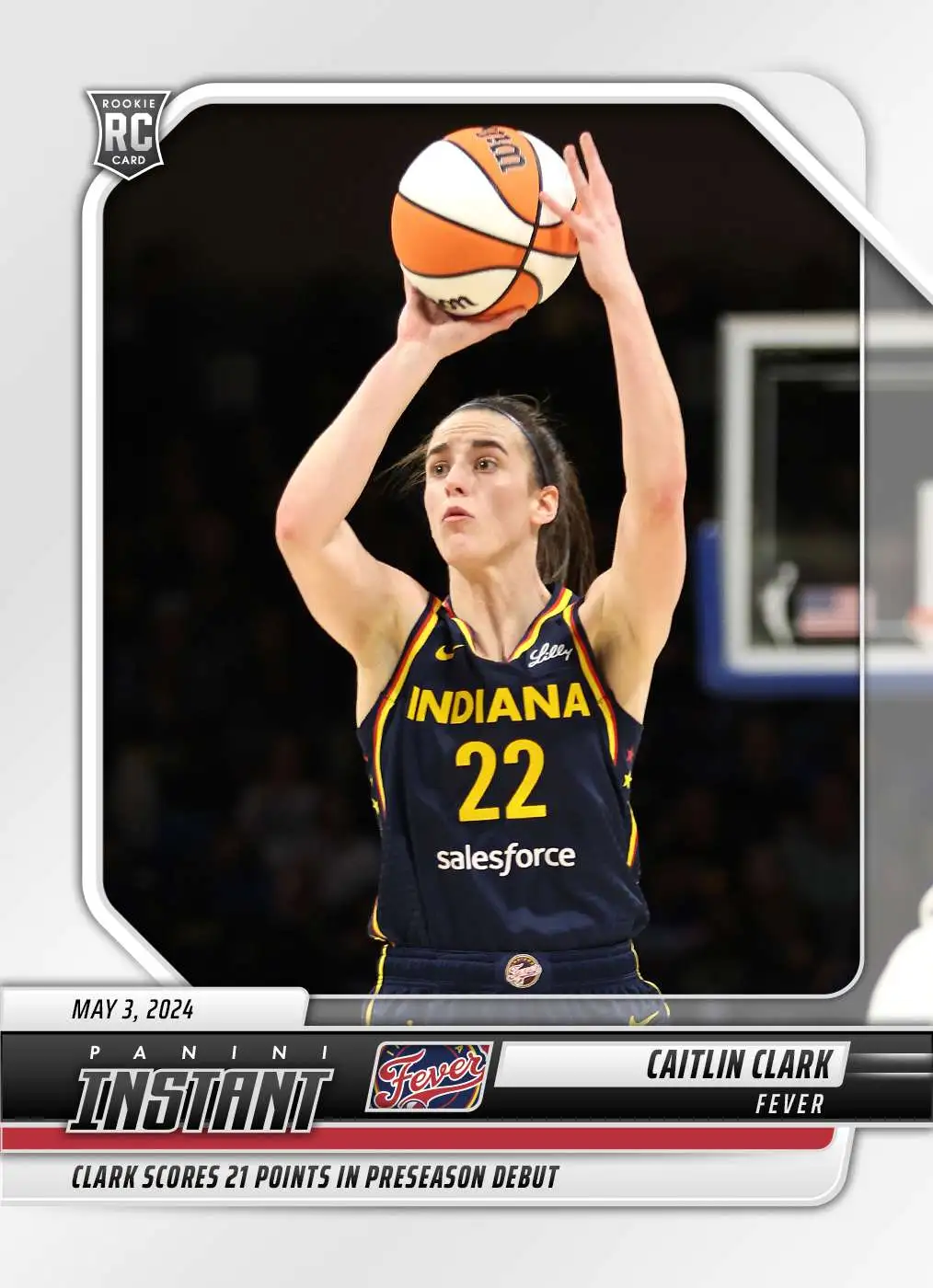 WNBA Indiana Fever 2024 Instant Basketball Single Card Caitlin Clark 1 ...