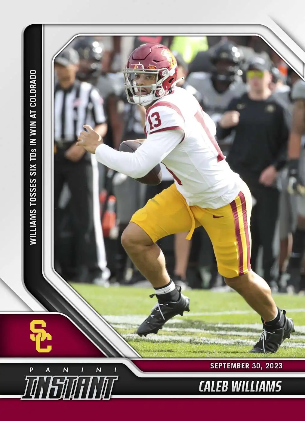 NCAA USC Trojans 2023 Instant College Football Single Card Caleb