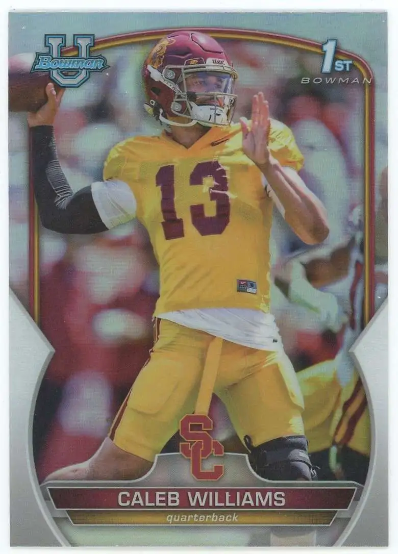 NFL Topps 2022 Bowman University Chrome 1st Bowman Refractor Caleb Williams #50 [Pre-Rookie]