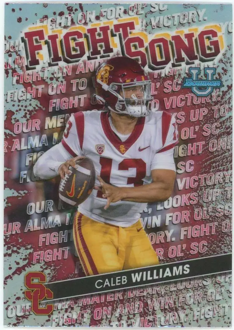 NFL 2022 Bowmans Best University Single Card Caleb Williams FS-4  Pre-Rookie, Fight Song - ToyWiz