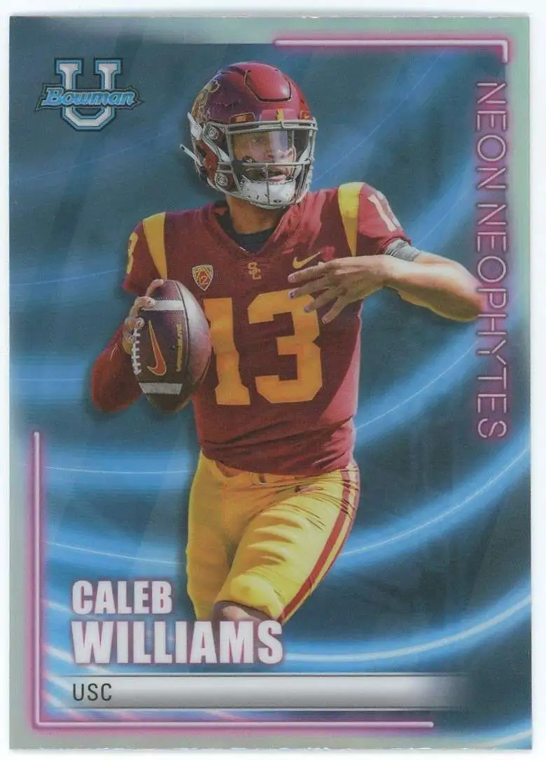 NFL 2022 Bowman's Best University Caleb Williams NN-1 [Rookie, Neon Neophytes]