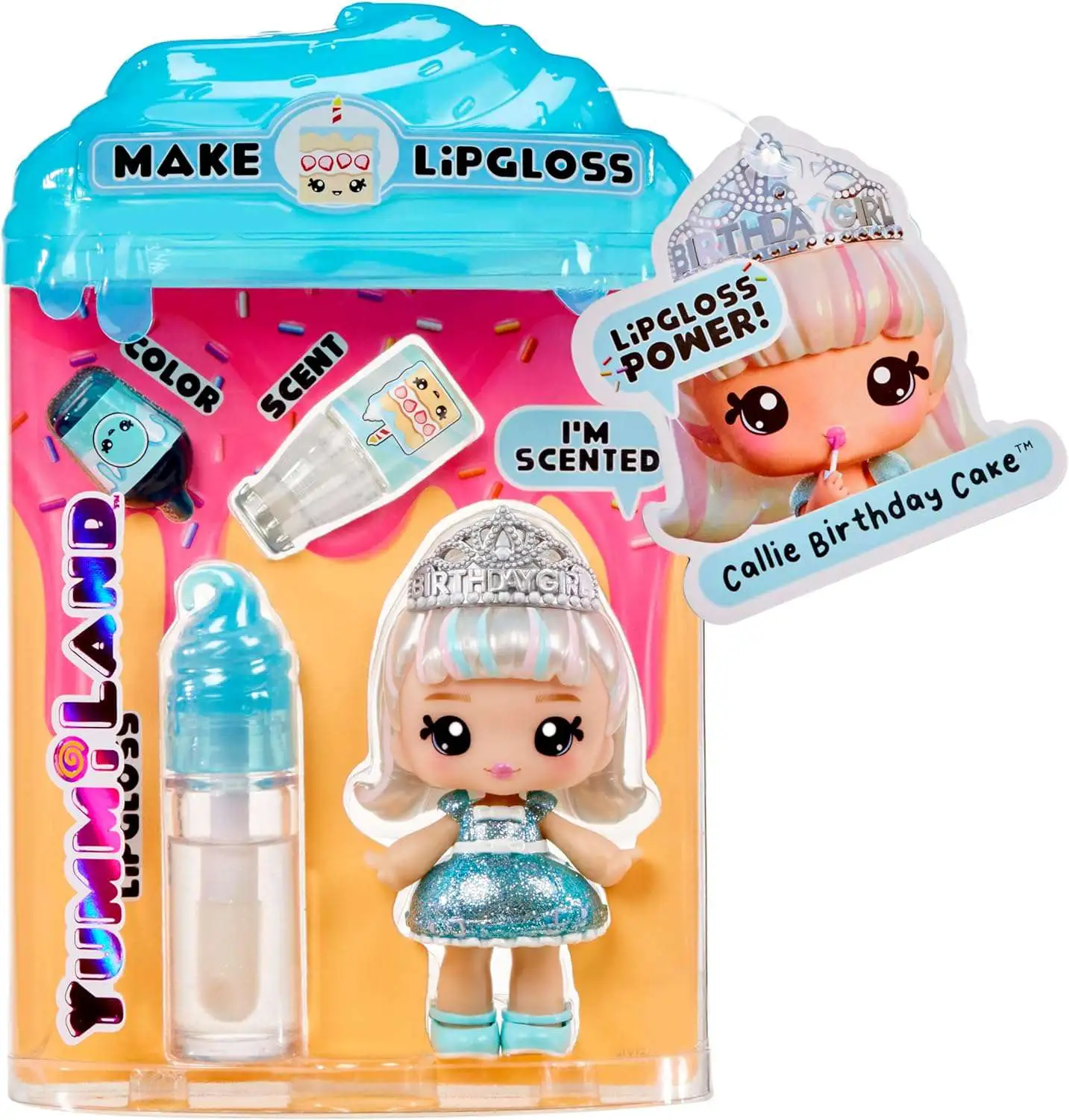 Yummiland Make Lipgloss Callie Birthday Cake Doll [Scented!]