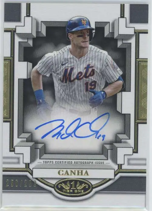 MLB 2023 Tier One Baseball Mark Canha 256/299 Autographed Single Card BOA-MC [On Card Autograph]