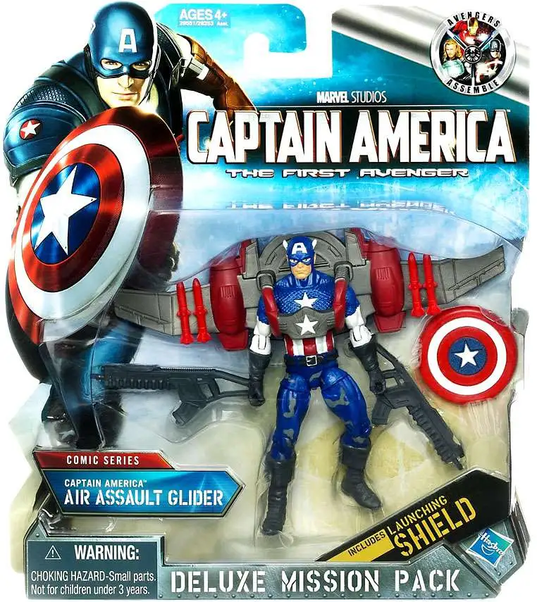 The First Avenger Deluxe Mission Pack Comic Series Captain America Action Figure [Air Assault Glider]