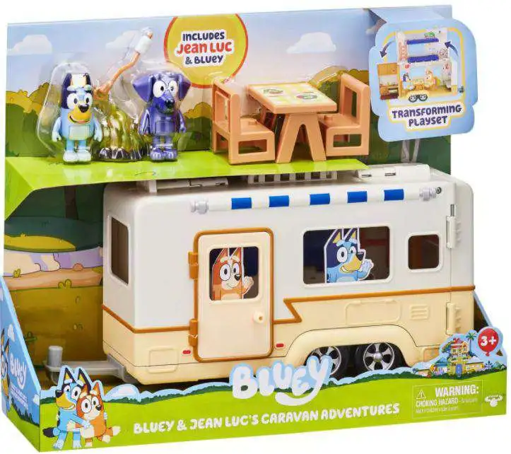 Bluey & Jean Luc's Caravan Adventures Exclusive Transforming Playset [Damaged Package]