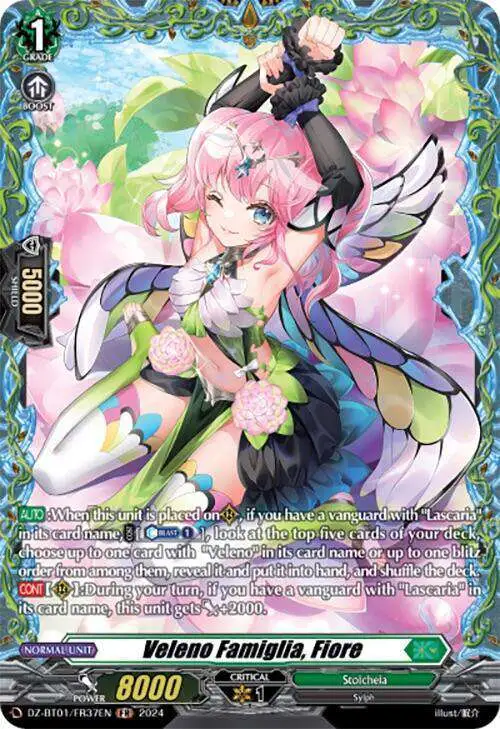 Cardfight Vanguard Fated Clash Frame Rare Veleno Famiglia, Fiore DZ-BT01/FR37EN