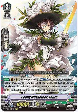 Cardfight Vanguard The Mysterious Fortune RRR Rare Peony Musketeer, Toure V-EB10/009