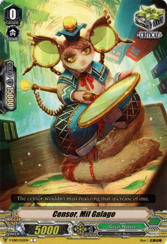 Cardfight Vanguard The Mysterious Fortune Common Censor, Mil Galago V-EB10/052