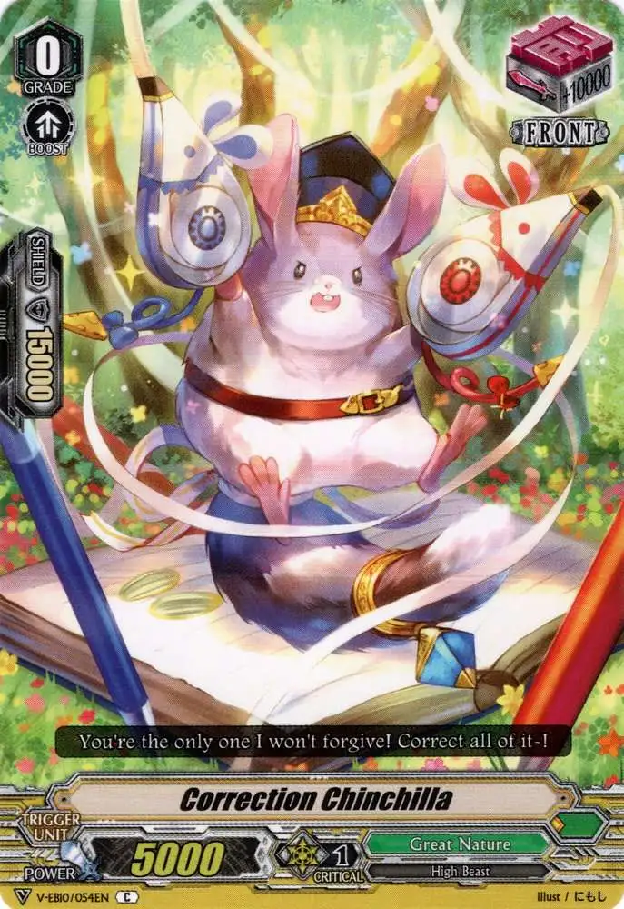 Cardfight Vanguard The Mysterious Fortune Common Correction Chinchilla V-EB10/054