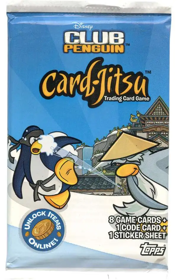 4 Packs NEW SEALED Disney Club Penguin Card Jitsu Water Tin 