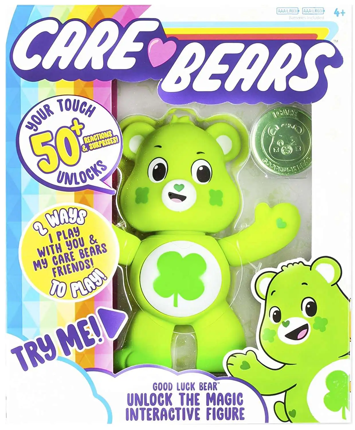 Care Bears Good Luck Bear 4.5-Inch Interactive Figure [Unlock the Magic]