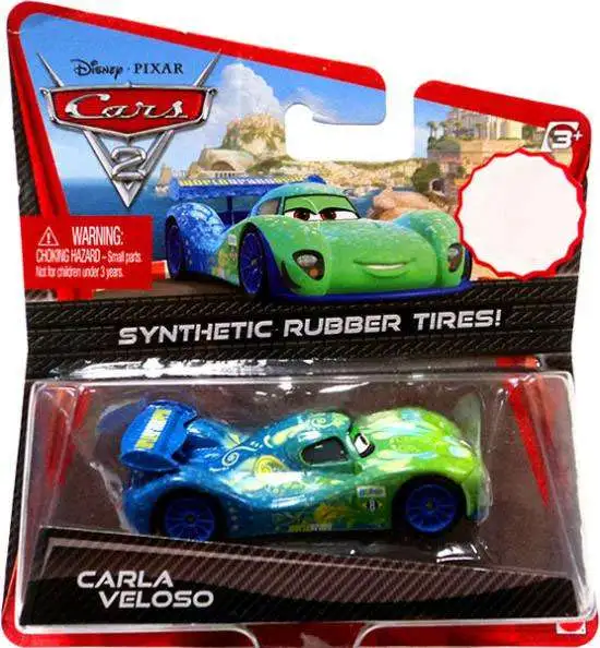 Disney / Pixar Cars Cars 2 Synthetic Rubber Tires Carla Veloso Exclusive Diecast Car [Damaged Package]