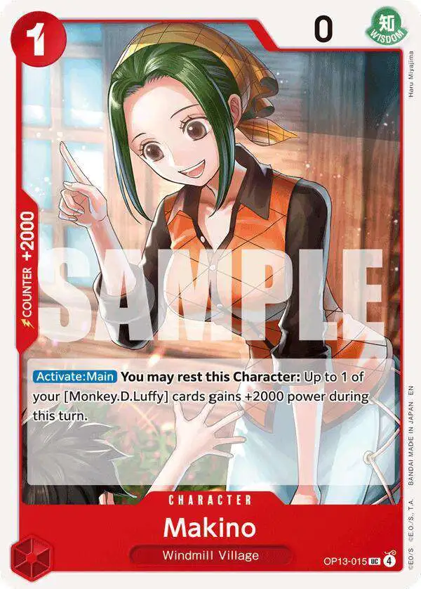 One Piece Trading Card Game Carrying On His Will Uncommon Makino OP13-015