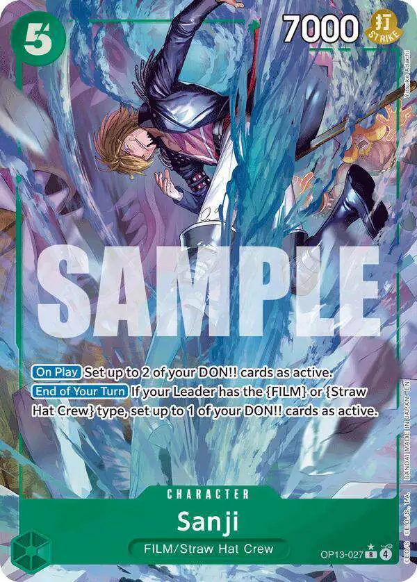 ONE PIECE サンジ トレーディングカード One Piece Trading Card Game Carrying On His Will Single Card Rare
