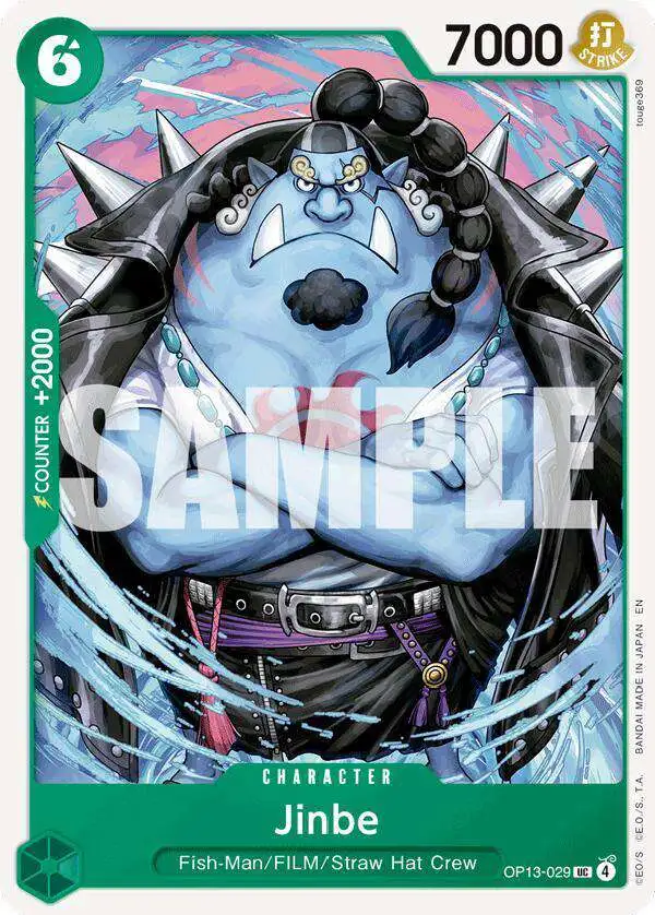 One Piece Trading Card Game Carrying On His Will Uncommon Jinbe OP13-029