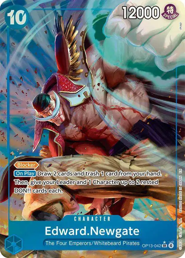 One Piece Trading Card Game Carrying On His Will Super Rare Edward.Newgate OP13-042 [Alternate Art]