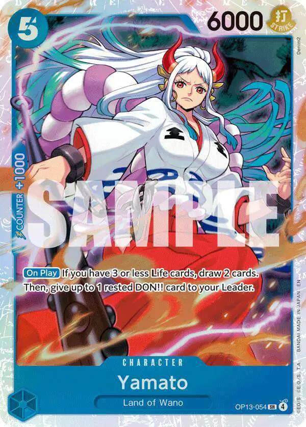 One Piece Trading Card Game Carrying On His Will Super Rare Yamato OP13-054