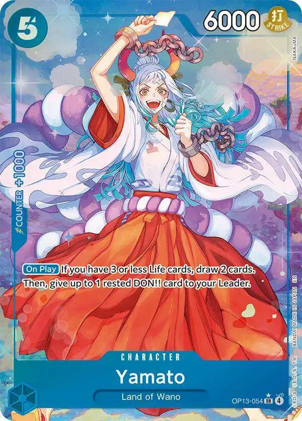 One Piece Trading Card Game Carrying On His Will Single Card Super Rare Yamato OP13-054 Alternate Art - ToyWiz One Piece Trading Card Game Carrying On His Will Single Card Super Rare Yamato OP13-054 Alternate Art - ToyWiz