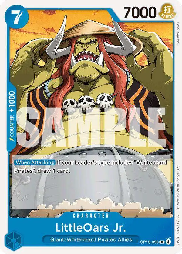 One Piece Trading Card Game Carrying On His Will Common LittleOars Jr. OP13-056