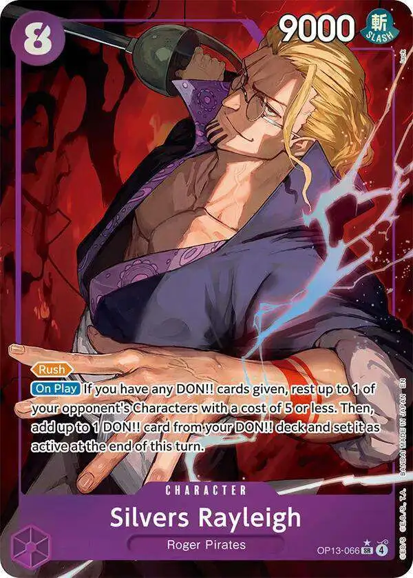 one piece card game rayleigh Silvers Rayleigh Luffy OP12-001 L Parallel Legacy of the Master One Piece Card
