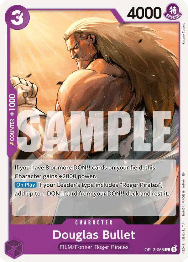 One Piece Trading Card Game Carrying On His Will Common Douglas Bullet OP13-068