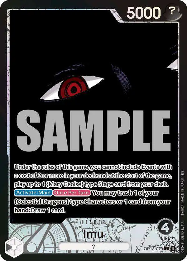 One Piece Trading Card Game Carrying On His Will Leader Imu OP13-079 [Alternate Art]