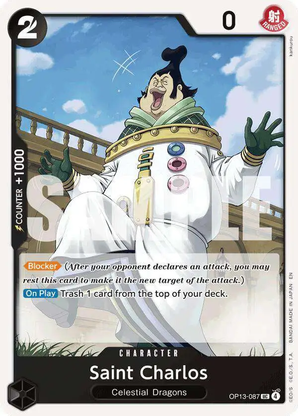 One Piece Trading Card Game Carrying On His Will Uncommon Saint Charlos OP13-087