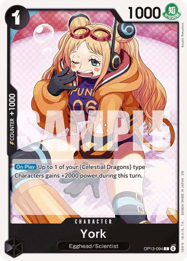 One Piece Trading Card Game Carrying On His Will Common York OP13-094