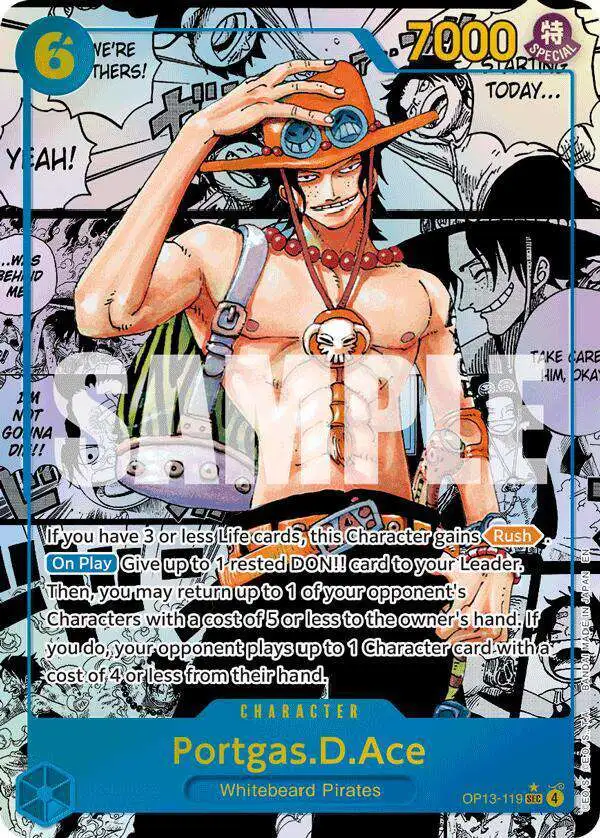 One Piece Trading Card Game Carrying On His Will Portgas.D.Ace OP13-119 [Manga]