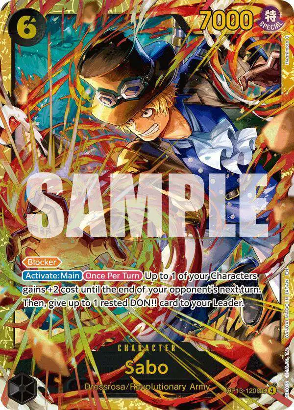 One Piece Trading Card Game Carrying On His Will Sabo OP13-120 [Secret Rare]