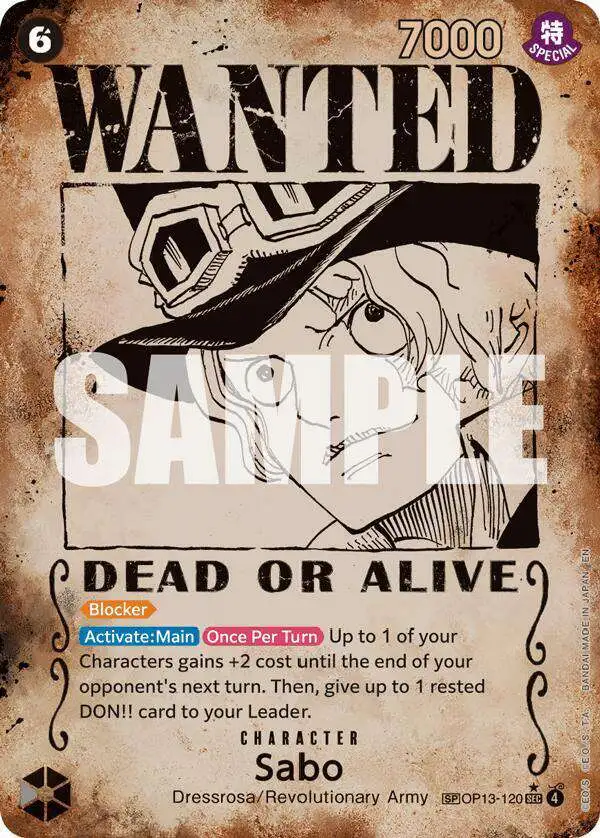 One Piece Trading Card Game Carrying On His Will Single Card Sabo