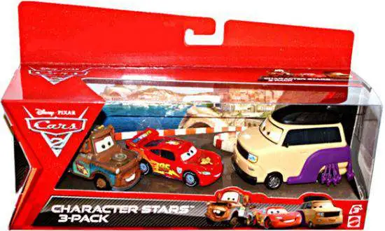 Disney / Pixar Cars Cars 2 Kingpin Nobunaga, Mater & McQueen Character Stars Die Cast 3-Pack