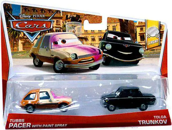 Disney / Pixar Cars Lemons Tubbs Pacer with Paint Spray & Tolga Trunkov Diecast Car 2-Pack #7