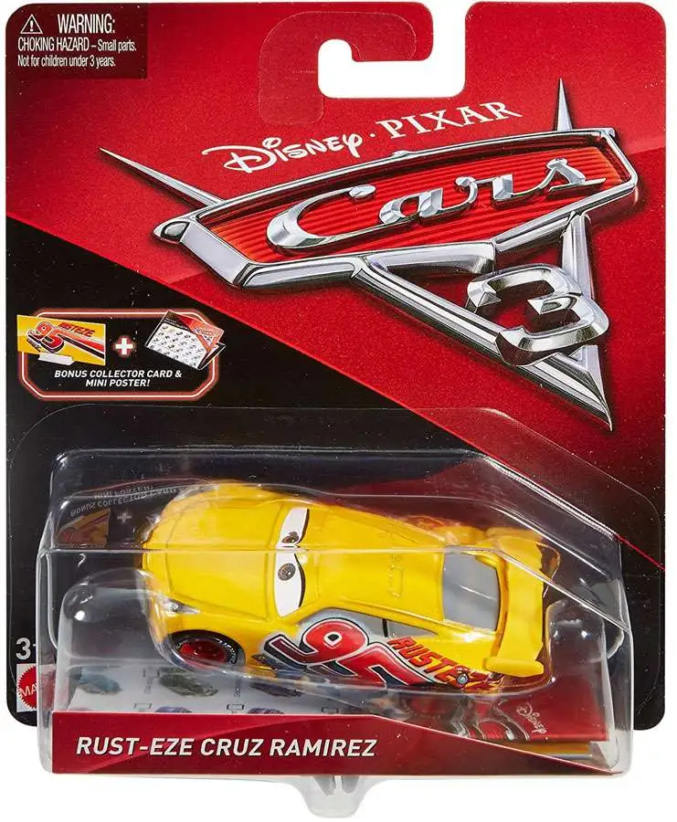 Disney / Pixar Cars Cars 3 Rust-Eze Cruz Ramirez Diecast Car [Bonus Collector Card & Mini Poster]