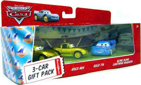 Disney / Pixar Cars The World of Cars Multi-Packs Bling Bling McQueen 3-Car Gift Pack Diecast Car Set