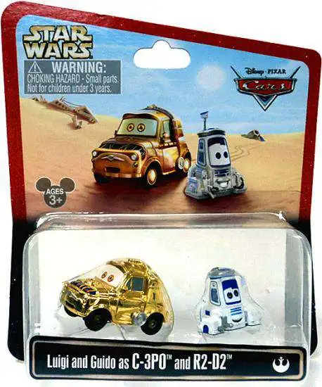 Disney / Pixar Cars Star Wars Luigi & Guido as C-3PO & R2-D2 Exclusive Diecast Car 2-Pack