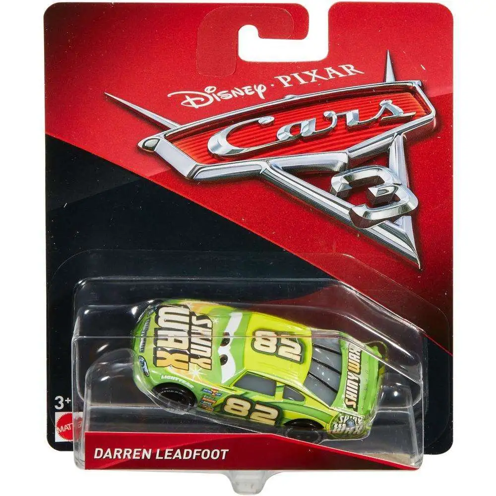 Disney / Pixar Cars Cars 3 Darren Leadfoot Diecast Car [Shiny Wax, Damaged Package]