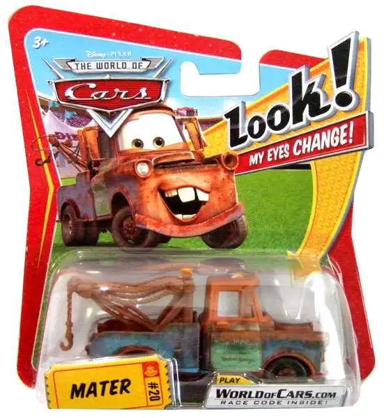Disney / Pixar Cars The World of Cars Lenticular Eyes Series 1 Mater Diecast Car [Damaged Package]