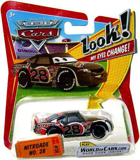Disney / Pixar Cars The World of Cars Lenticular Eyes Series 1 Nitroade No. 28 Diecast Car