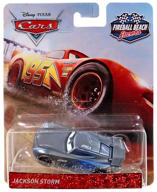 Disney / Pixar Cars Cars 3 Fireball Beach Racers Jackson Storm Diecast Car [Damaged Package]
