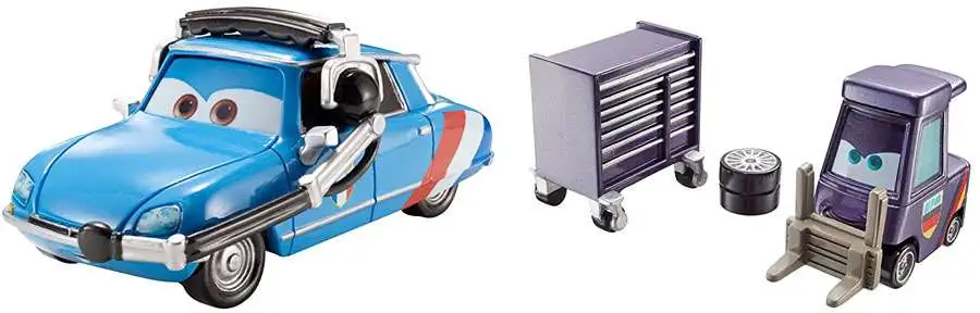Disney Pixar Cars Diecast E.Manual Maniez & Bruno Motoreau WGP GPM 2 PACK 