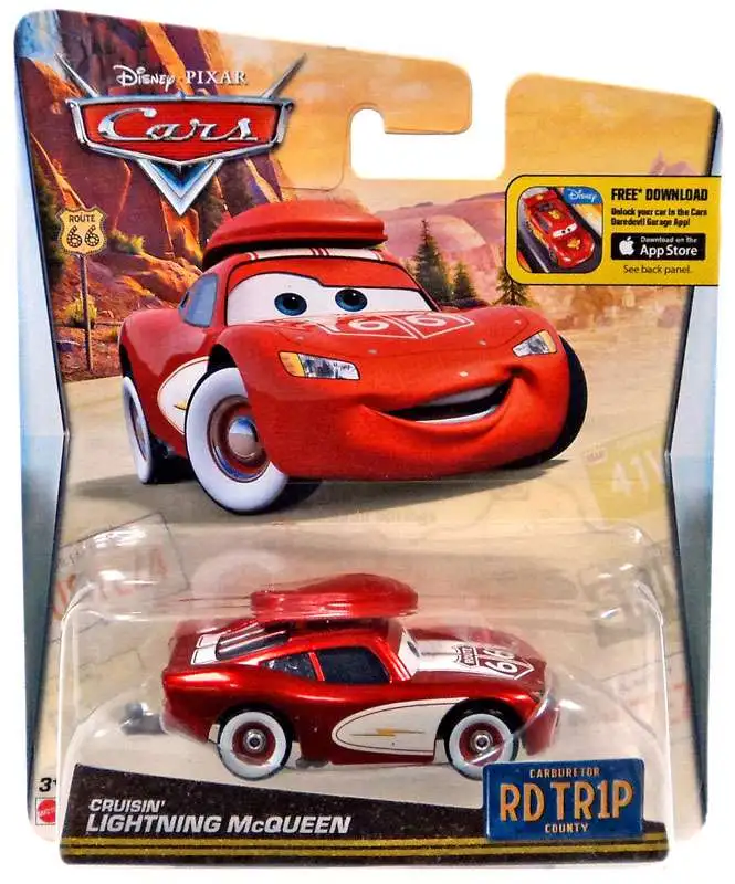 Disney Pixar Cars Road Trip series Cruisin Lightning McQueen & Trailer New!!! 