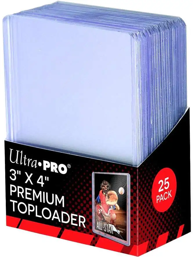 Ultra Pro Card Supplies 3" X 4" PREMIUM Toploader [25 Count, Holds 35pt Cards]