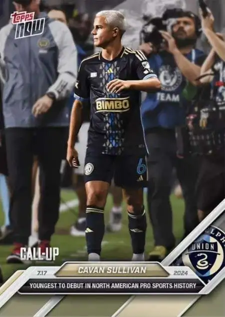 MLS Topps 2024 NOW Soccer Cavan Sullivan #107 [Youngest to Debut in North American Pro Sports History! 14 Years Old!!]