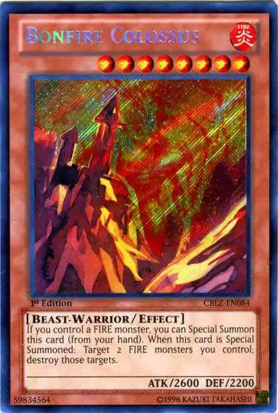 YuGiOh Trading Card Game Cosmo Blazer Single Card Secret Rare Bonfire ...