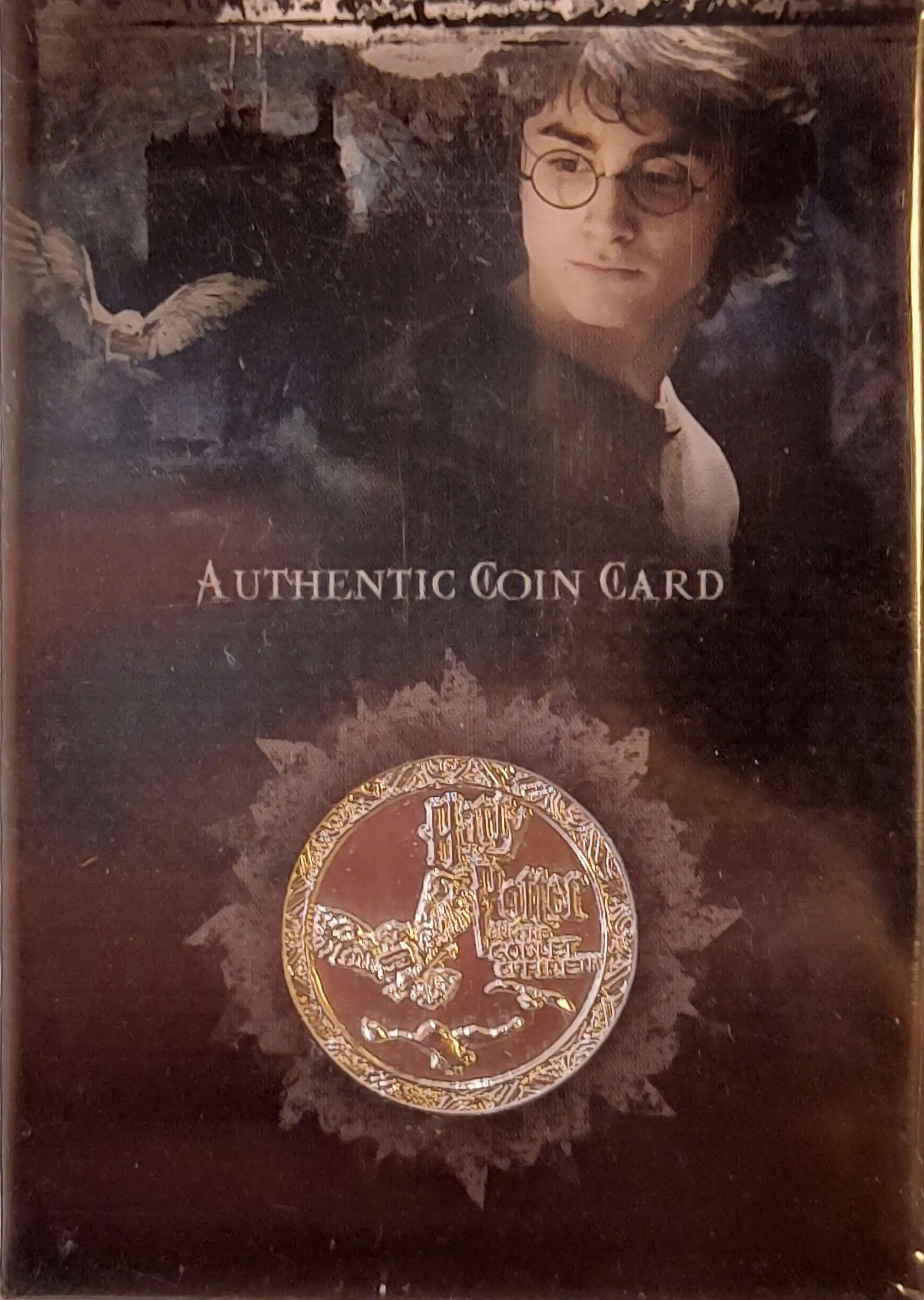 Harry Potter and The Goblet of Fire Embedded Gold Standard Coin Authentic Coin Card CC2