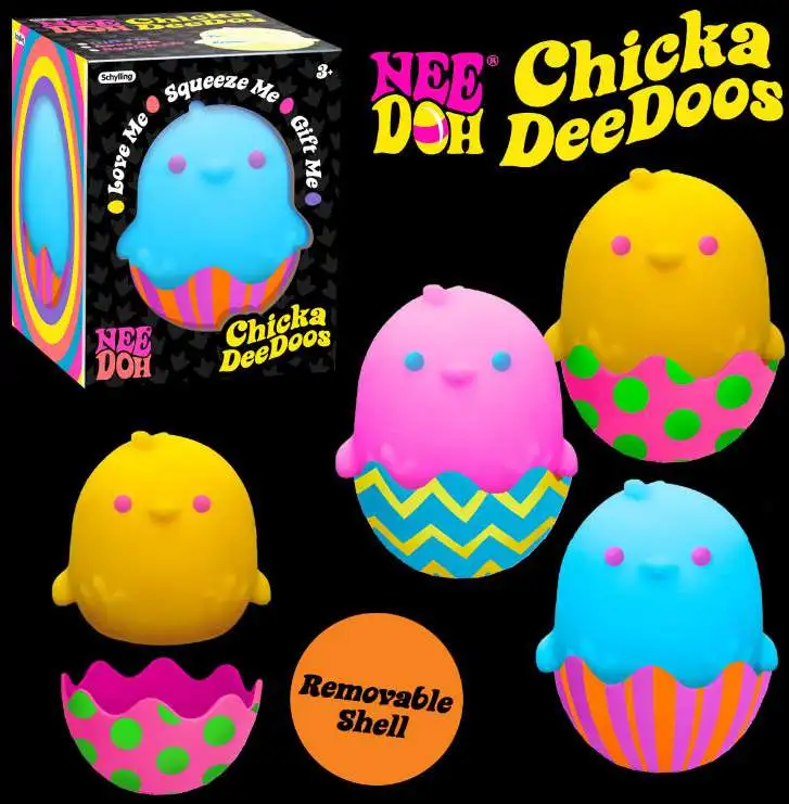 NeeDoh Chicka DeeDoos Stress Ball [1 RANDOM Color, Version 2]