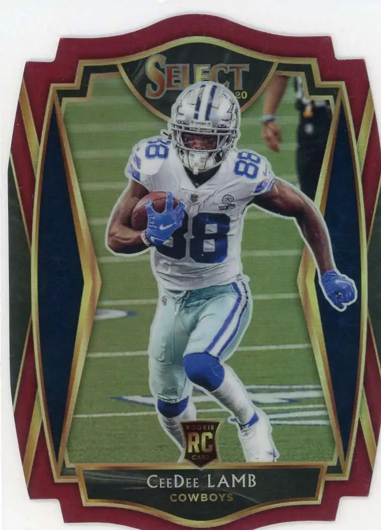 NFL 2020 Select Football Red Prizm Die-Cut CeeDee Lamb #157 [Rookie]